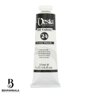 رنگ روغن وستا مدل Ivory Black 24 حجم 37 میلی لیتر