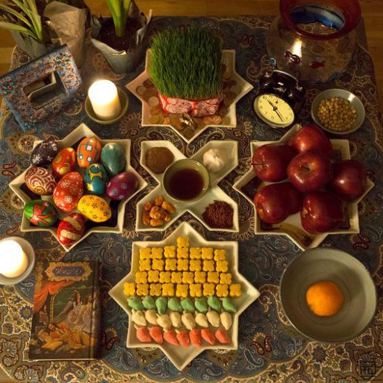 ظروف چوبی در تزئین ظروف سفره هفت سین