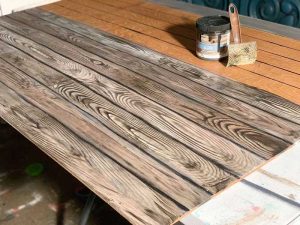 تکنیک طرح چوب (Wood Graining)