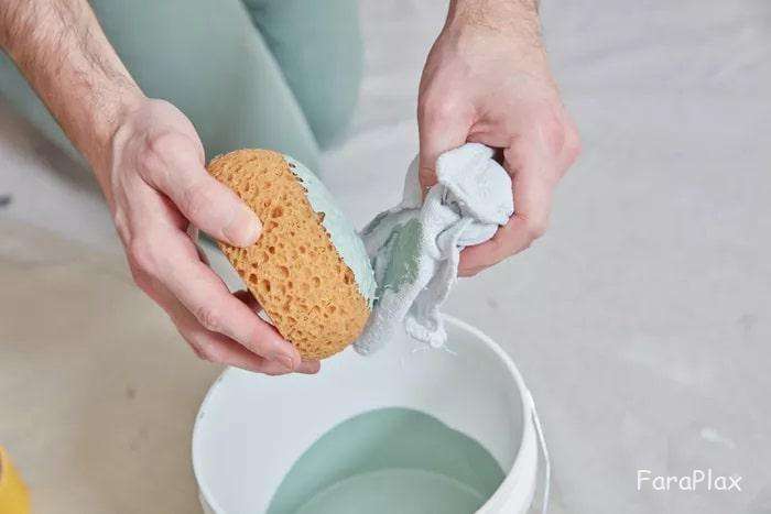 مراحل اجرای پتینه کاری با اسفنج