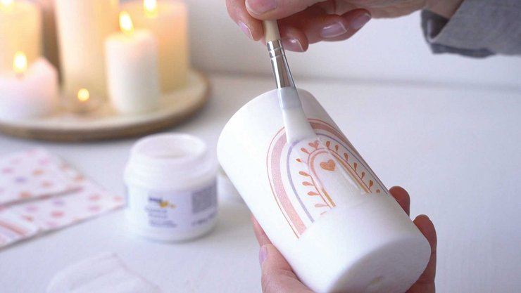 نحوه دکوپاژ روی شمع