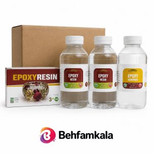 رزین اپوکسی شفاف 1.5 کیلوگرمی به همراه هاردنر (خشک کن) نیمه رقیق گاندو