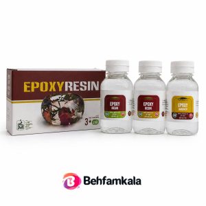 رزین اپوکسی شفاف 750 گرمی به همراه هاردنر (خشک کن) نیمه رقیق گاندو