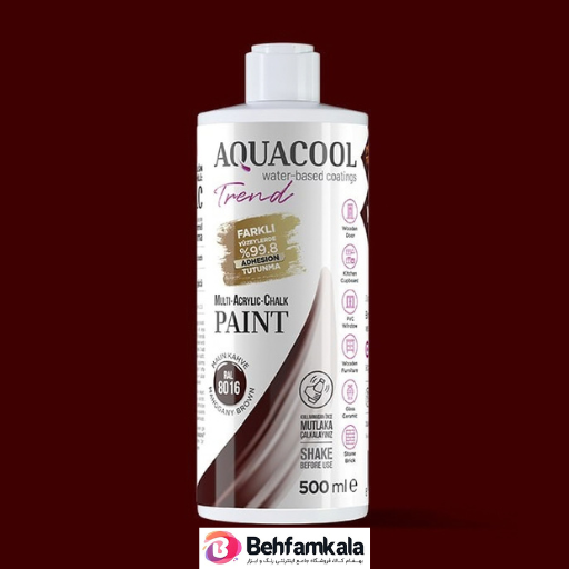 رنگ اکریلیک چندسطحی آکواکول ترند (Aquacool Trend) قهوه‌ای ماهون RAL 8016