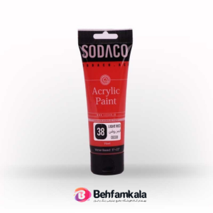 رنگ اکریلیک قرمز روشن پمادی سوداکو 75 میل
